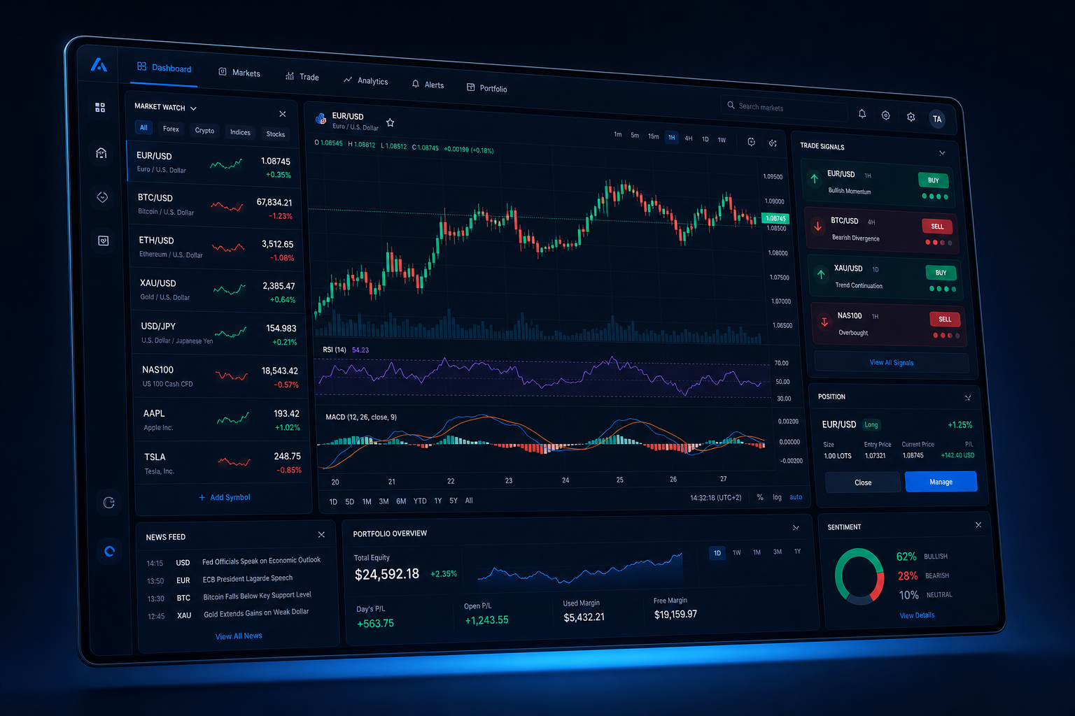 Dashboard Quantum Signal Pro